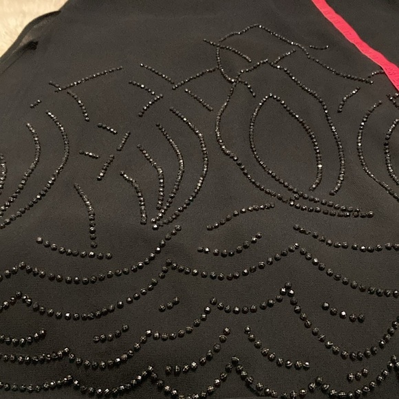 Long black beaded elegant skirt size 8 - Picture 10 of 10